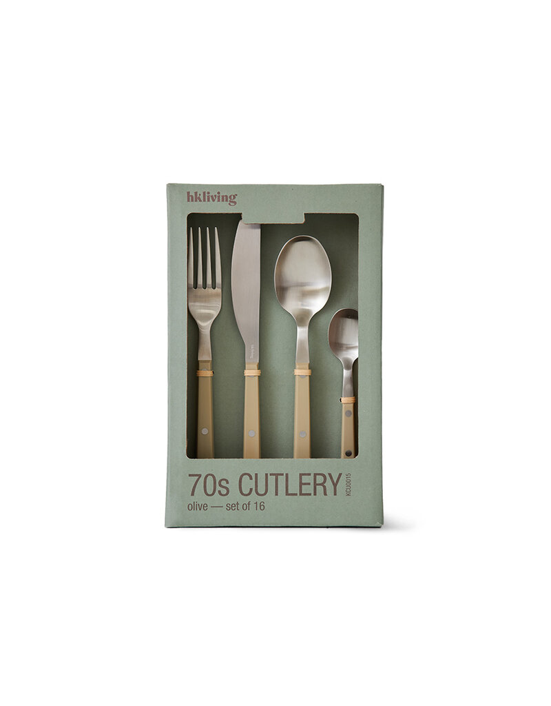 HKLIVING 70's cutlery OLIVE 16 delig