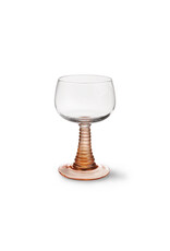 HKLIVING Swirl wine glass high nude