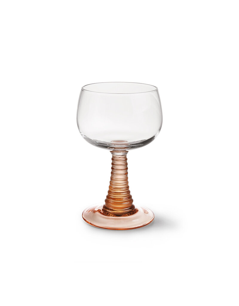 HKLIVING Swirl wine glass high nude