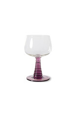 Swirl wine glass high PURPLE
