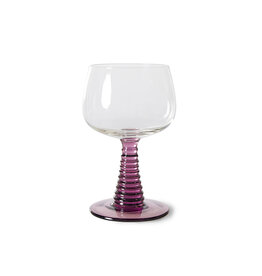 Swirl wine glass high PURPLE