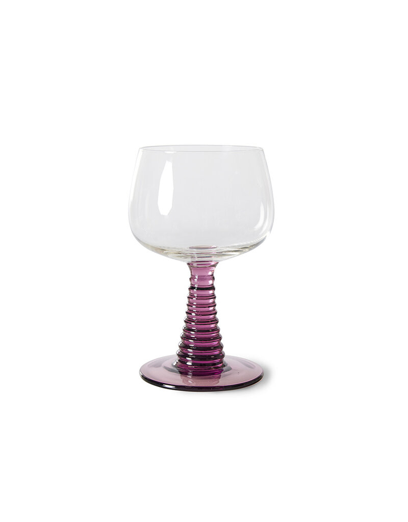 Swirl wine glass high PURPLE