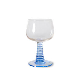 Swirl wine glass high BLUE