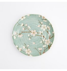 Tokyo Sakura green plate 16.5