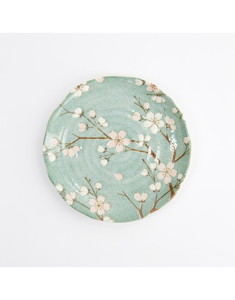Tokyo Sakura green plate 16.5