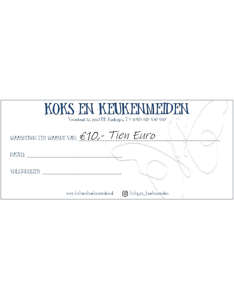 Koks en Keukenmeiden Cadeaubon 10 euro
