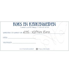 Koks en Keukenmeiden Cadeaubon 15 euro