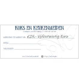 Koks en Keukenmeiden Cadeaubon 25 euro