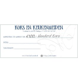 Koks en Keukenmeiden Cadeaubon 100 euro