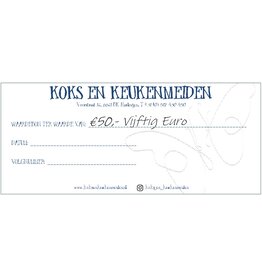 Koks en Keukenmeiden Cadeaubon 50 euro