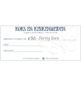 Koks en Keukenmeiden Cadeaubon 30 euro