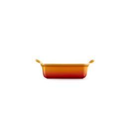 Rechthoekige ovenschotel 19x14 cm oranjerood