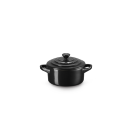 Le Creuset Mini braad/stoofpannetje ebbenzwart