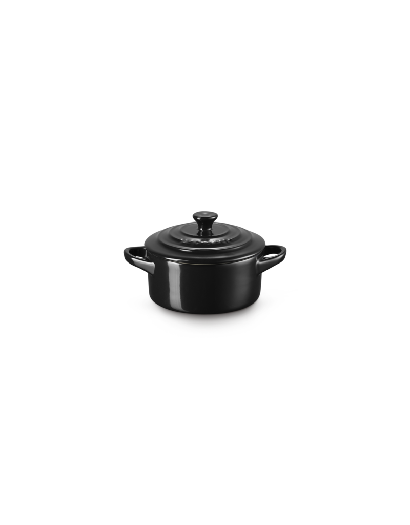 Le Creuset Mini braad/stoofpannetje ebbenzwart