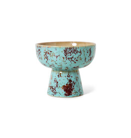 HKLIVING Tapas bowl on base S PATINA