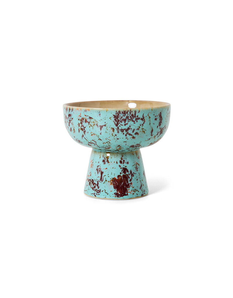 HKLIVING Tapas bowl on base S PATINA