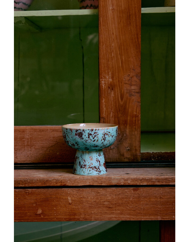 HKLIVING Tapas bowl on base S PATINA