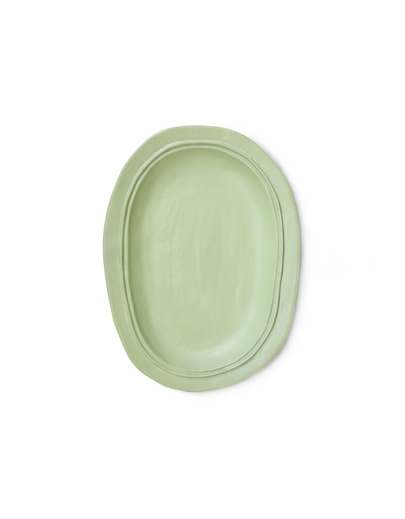 HKLIVING NEW CLASSICS LARGE CERAMIC TRAY MINT