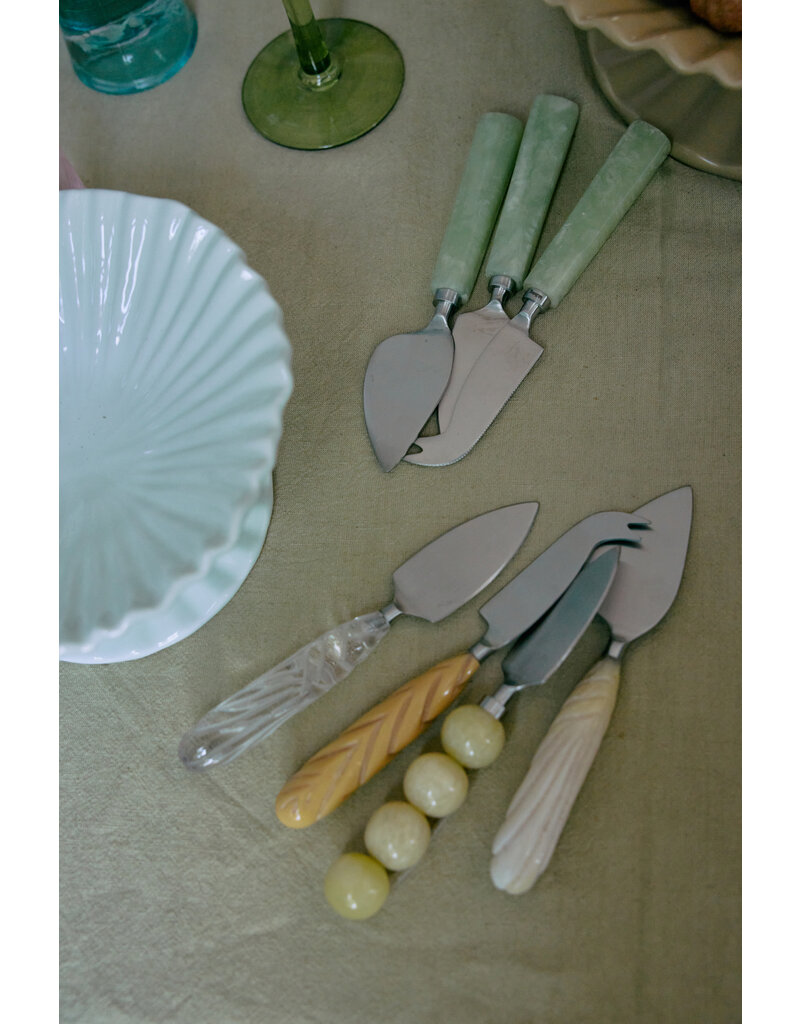 HKLIVING Cheese knives CREAM set of 3