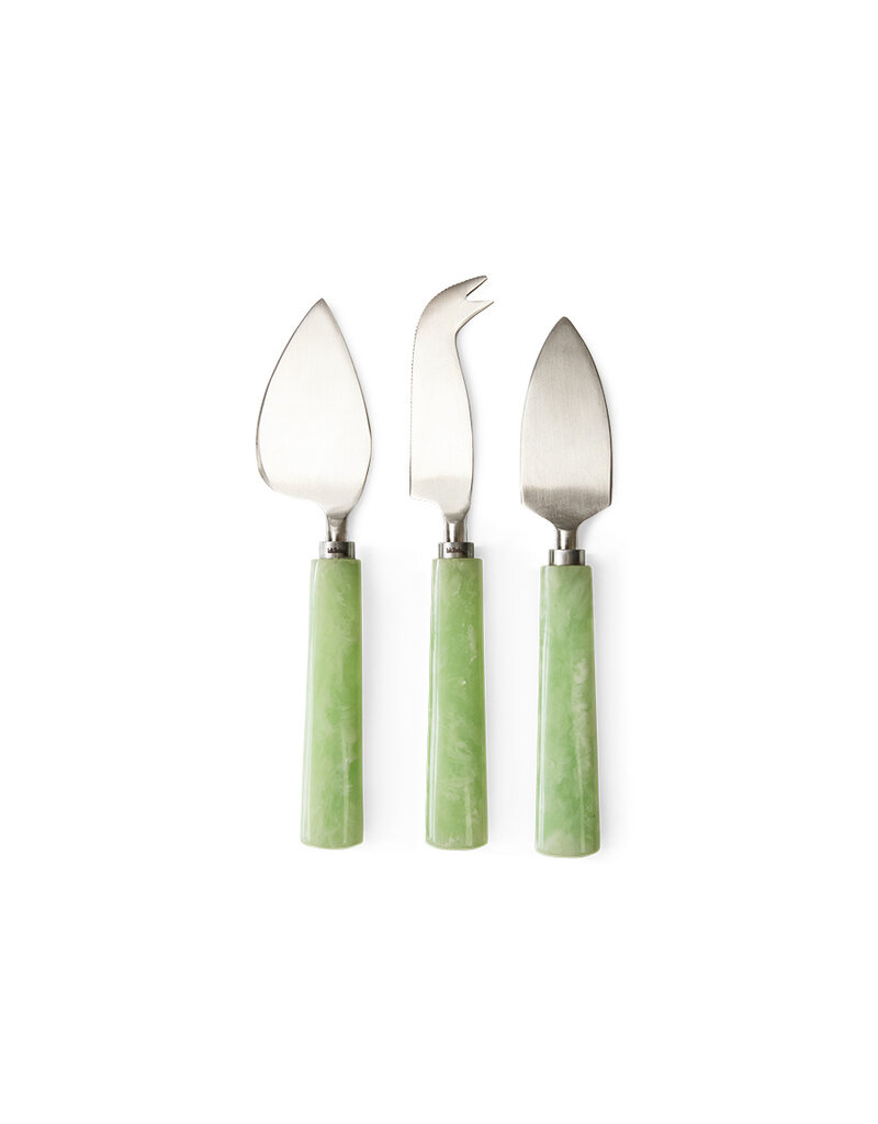 HKLIVING Cheese knives SAGE set of 3
