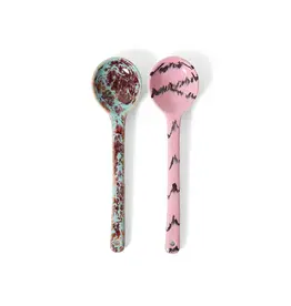 70's ceramics serving spoons SPRINKLE