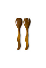 HKLIVING SALAD CUTLERY OCHRE