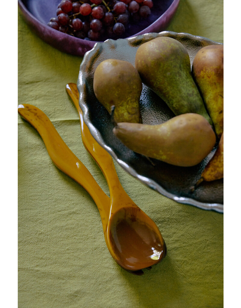 HKLIVING SALAD CUTLERY OCHRE