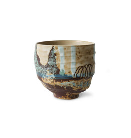 ARTIST CERAMICS COFFEE CUP SCRATCHED