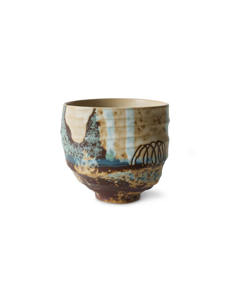 ARTIST CERAMICS COFFEE CUP SCRATCHED