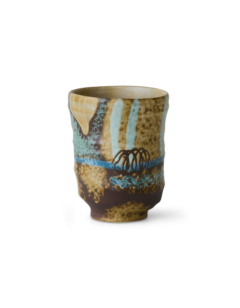 ARTIST CERAMICS COFFEE MUG SCRATCHED