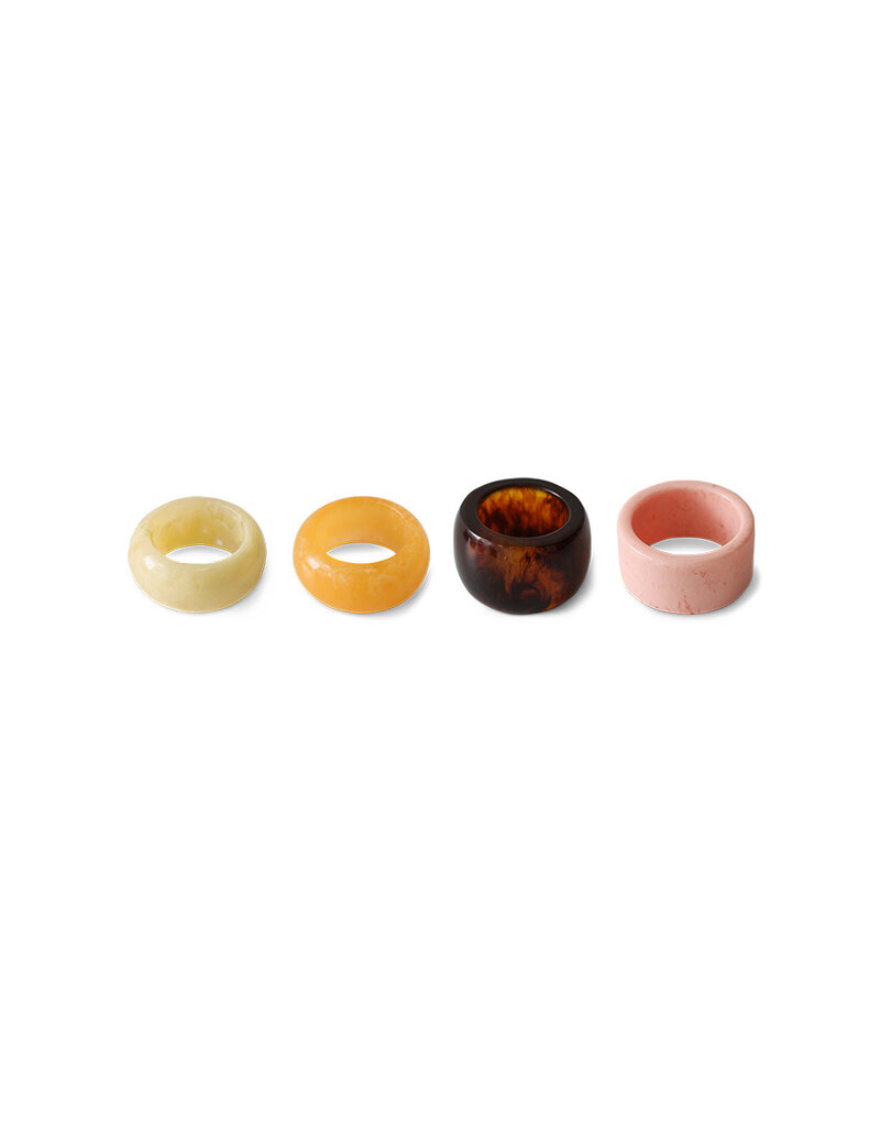NAPKIN RINGS SUNRISE SET OF 4