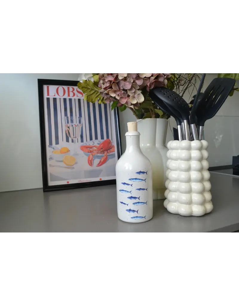 Oliefles visjes blauw