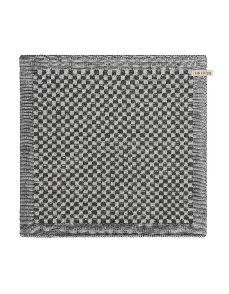 Keukendoek ecru/antraciet klein blokje