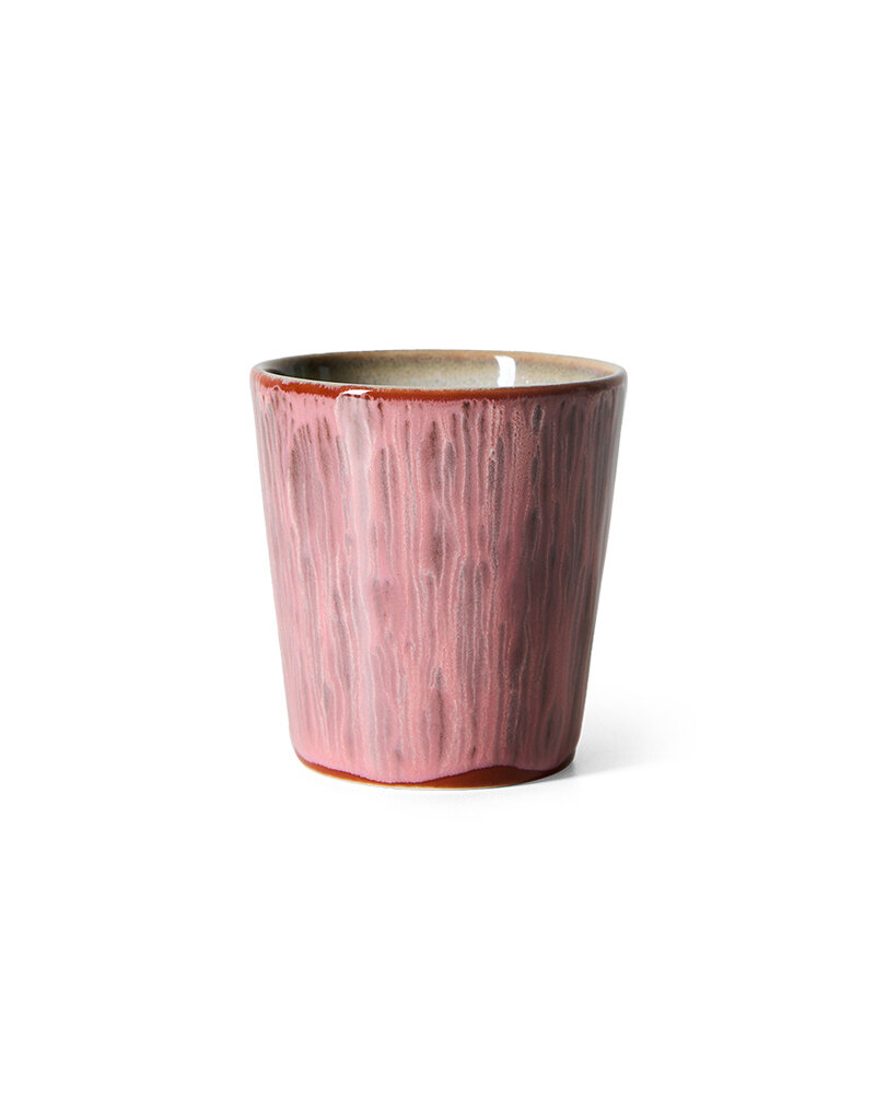 HKLIVING 70'S COFFEE MUG RHUBARB