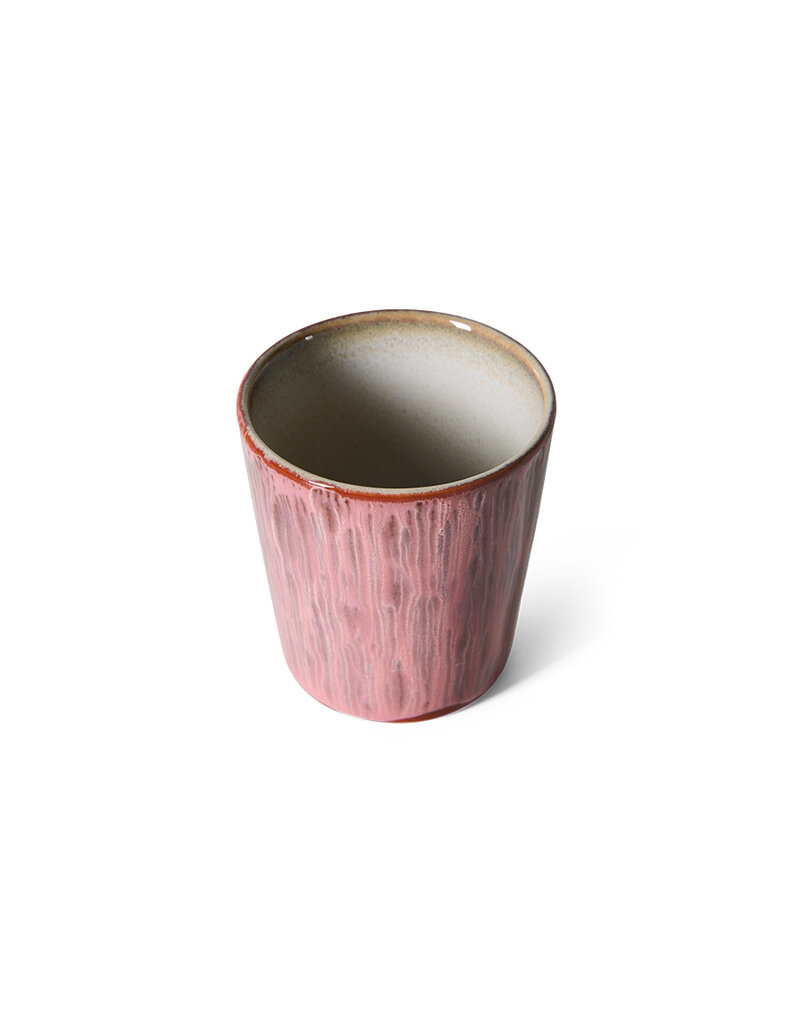 HKLIVING 70'S COFFEE MUG RHUBARB