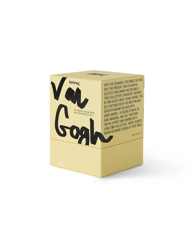 HK Van Gogh coffee mugs set of 2 SUNFLOWERS