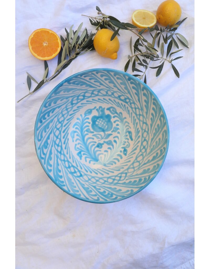 Lenta Living Fruit/saladeschaal 30cm granada lichtblauw