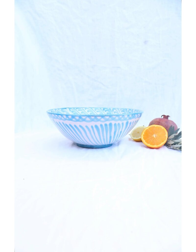 Lenta Living Fruit/saladeschaal 30cm granada lichtblauw