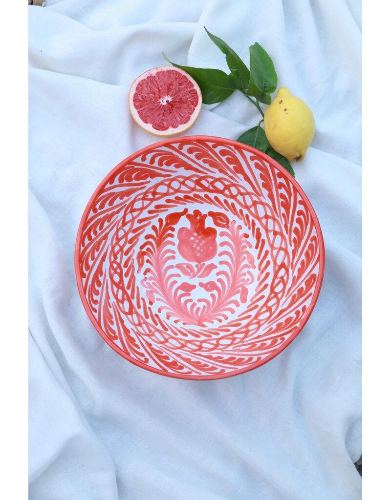 Lenta Living Fruit/saladeschaal 30cm granada naranja