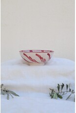 Lenta Living Ontbijtbowl 14cm granada stripe bordeaux