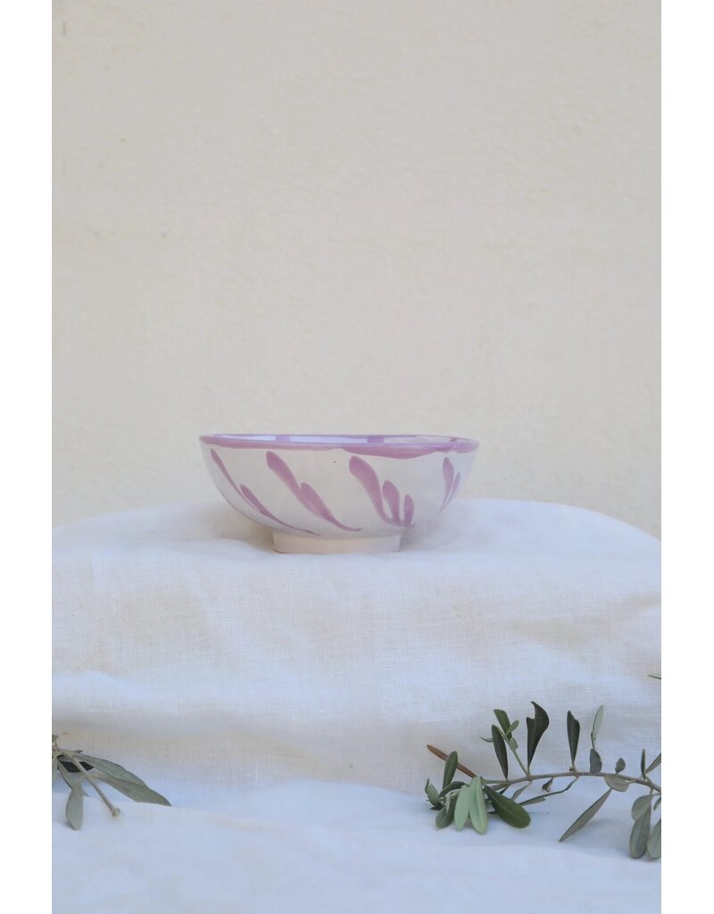 Lenta Living Ontbijtbowl 14cm granada stripe lila