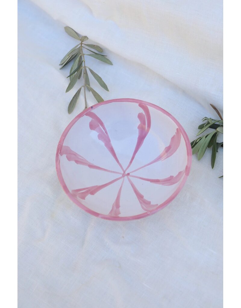 Lenta Living Ontbijtbowl 14cm granada stripe roze