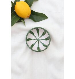 Lenta Living Tapas schaaltje 10cm stripe olive