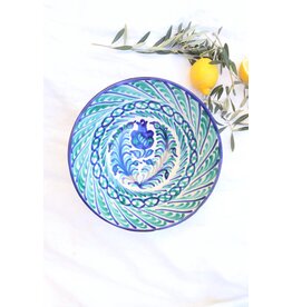 Lenta Living Fruit/saladeschaal 30 cm granada turquoise/blauw