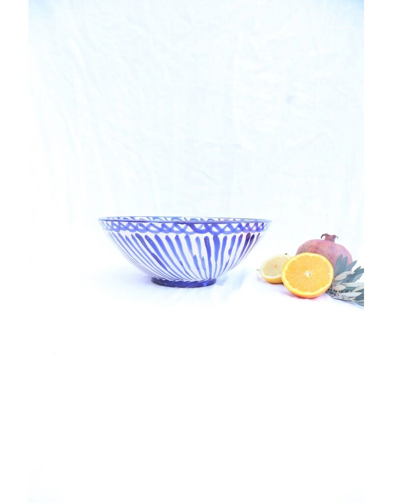 Lenta Living Fruit/saladeschaal 30 cm granada turquoise/blauw
