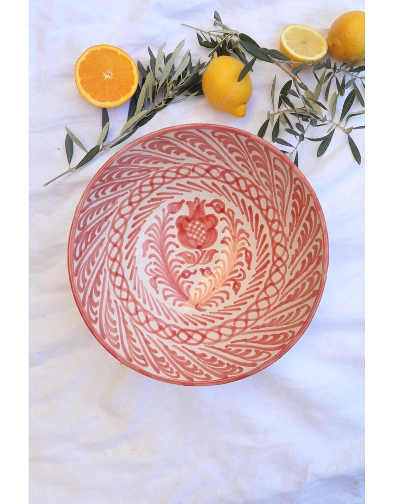 Lenta Living Fruit/saladeschaal 30 cm granada coral