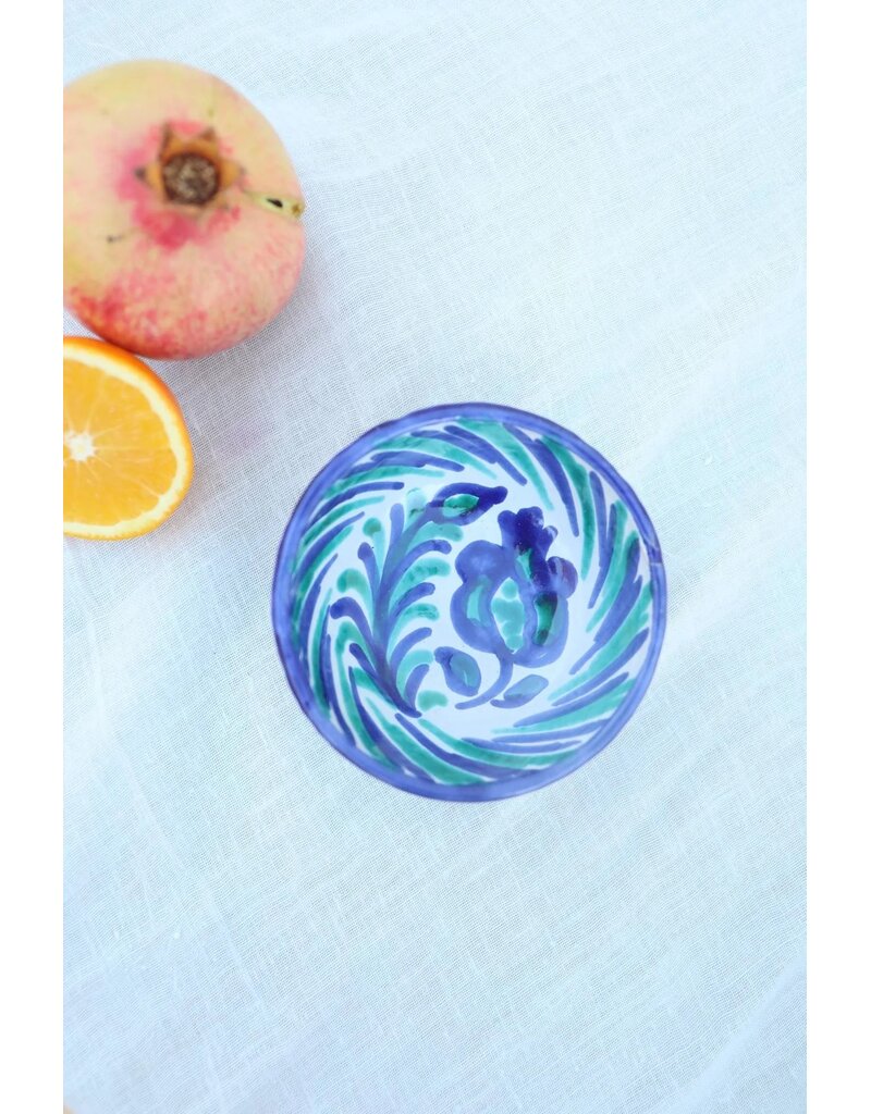 Lenta Living Tapas schaaltje 10cm pomegranate turquoise/blauw