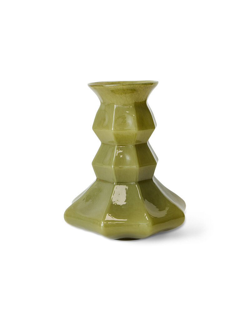 HKLIVING Silhouette glass vase green