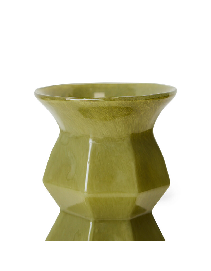 HKLIVING Silhouette glass vase green
