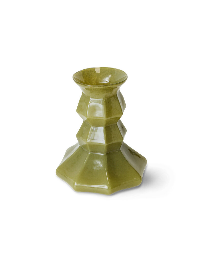 HKLIVING Silhouette glass vase green
